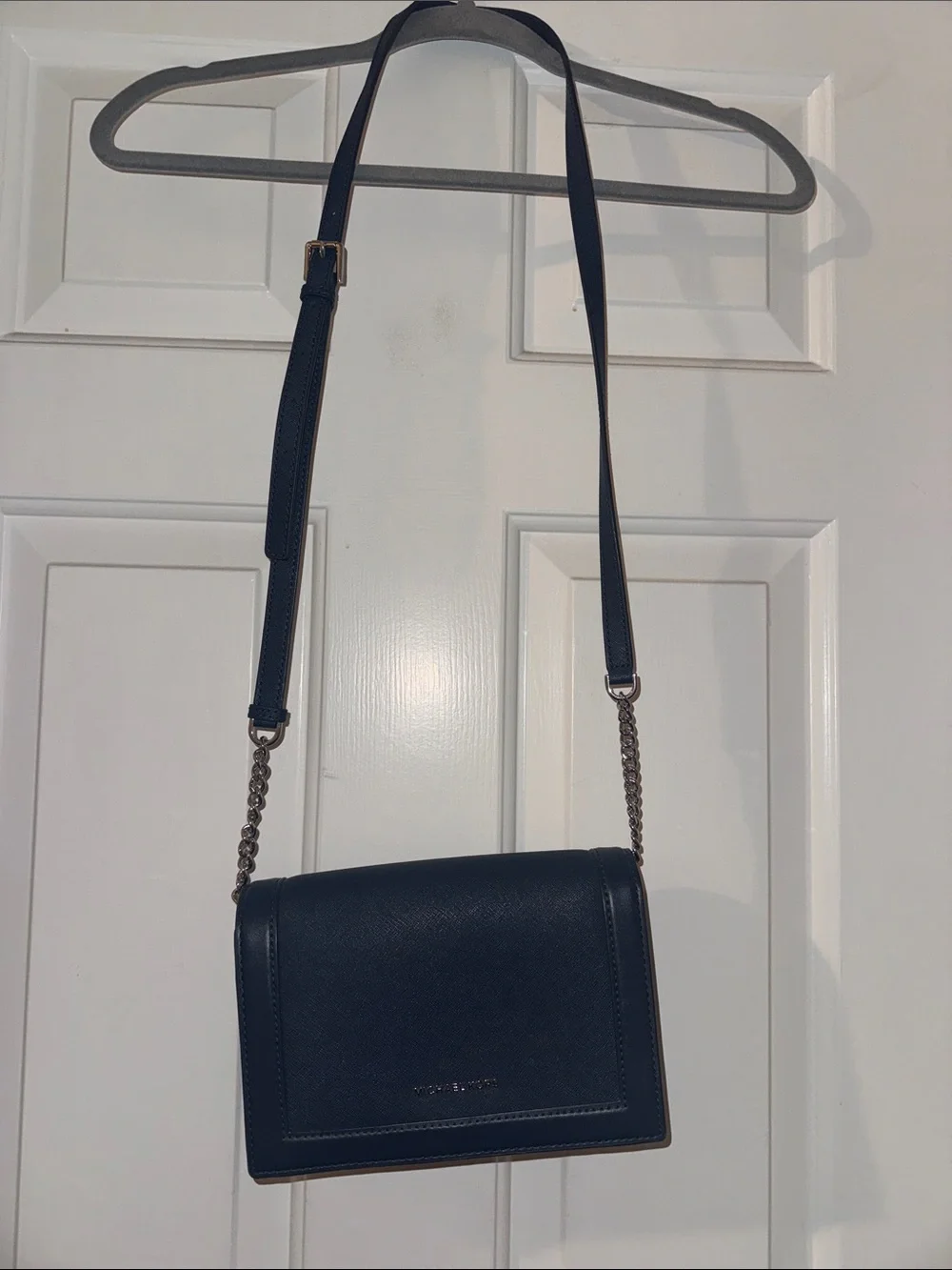 Michael Kors Navy Blue Leather Crossbody Bag